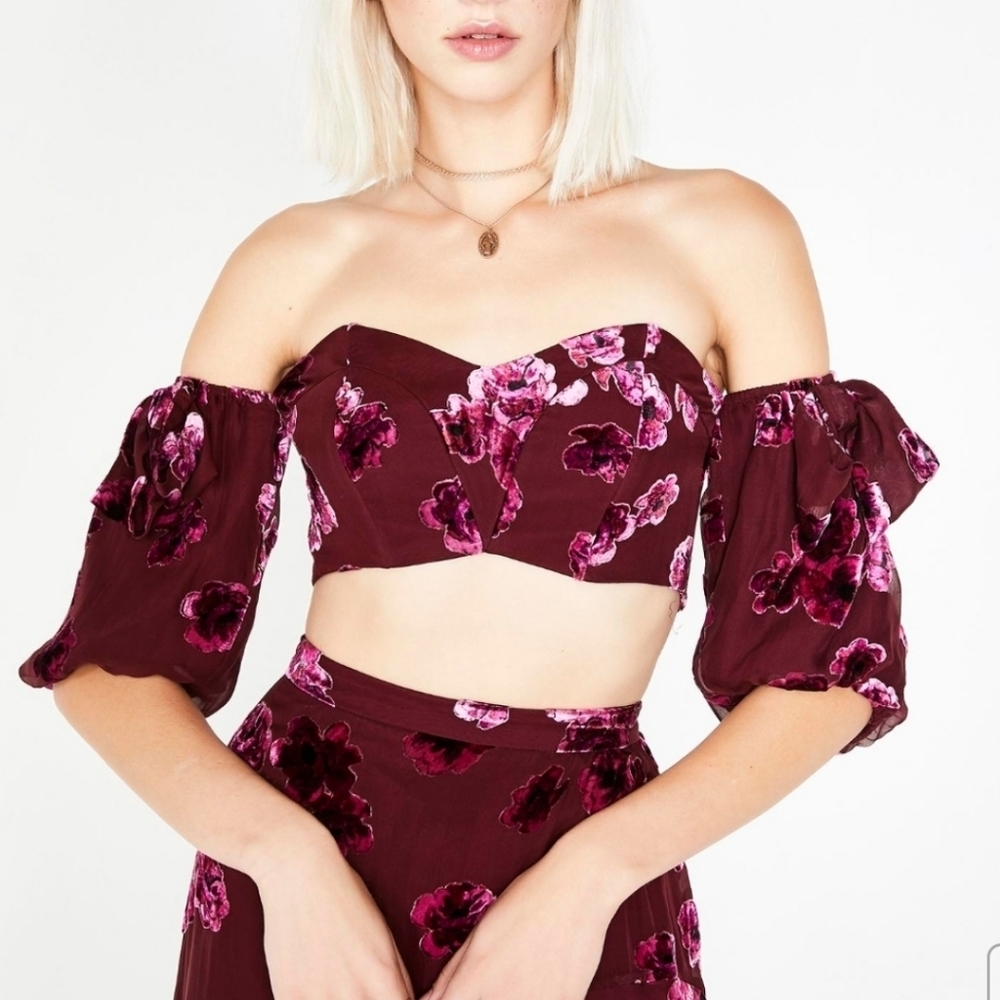 (Sold)Sophie floral velvet top